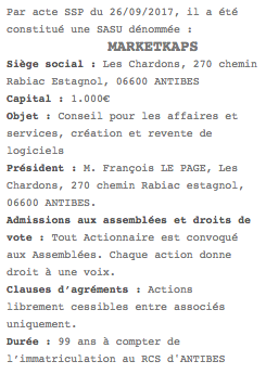 parution legale nice sasu